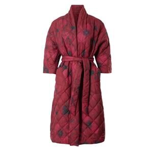 Hutch Mason Floral Short Sleeve Coat in Red Floral, Size L